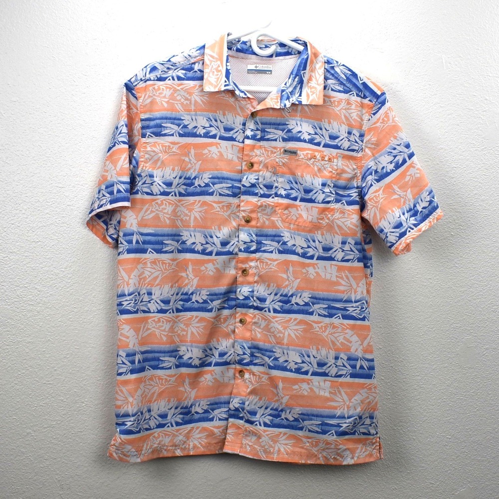 Columbia PFG Short Sleeve Men's Shirt Size Medium Multicolored Gently Used